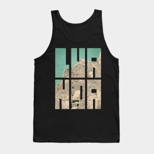 Luanda, Angola City Map Typography - Vintage Tank Top